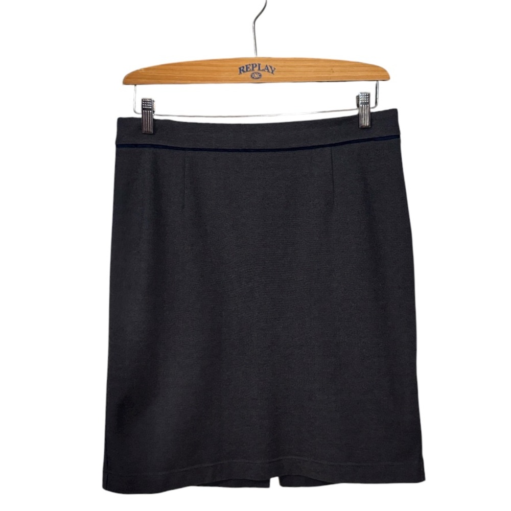 Boden Grey Marled Straight Modern Classic Skirt Size 8